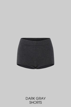 IAMXIAA Knit Top and Shorts Set with Button Detail