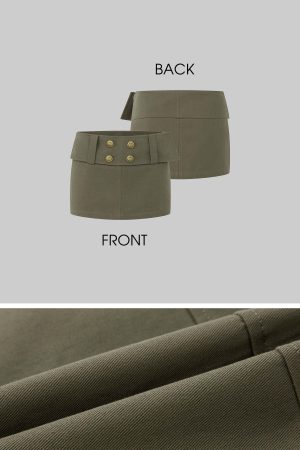 IAMXIAA Military Buttoned Mini Skirt