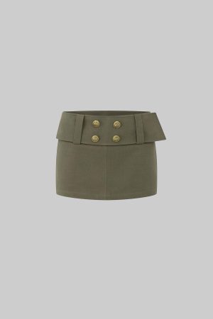 IAMXIAA Military Buttoned Mini Skirt