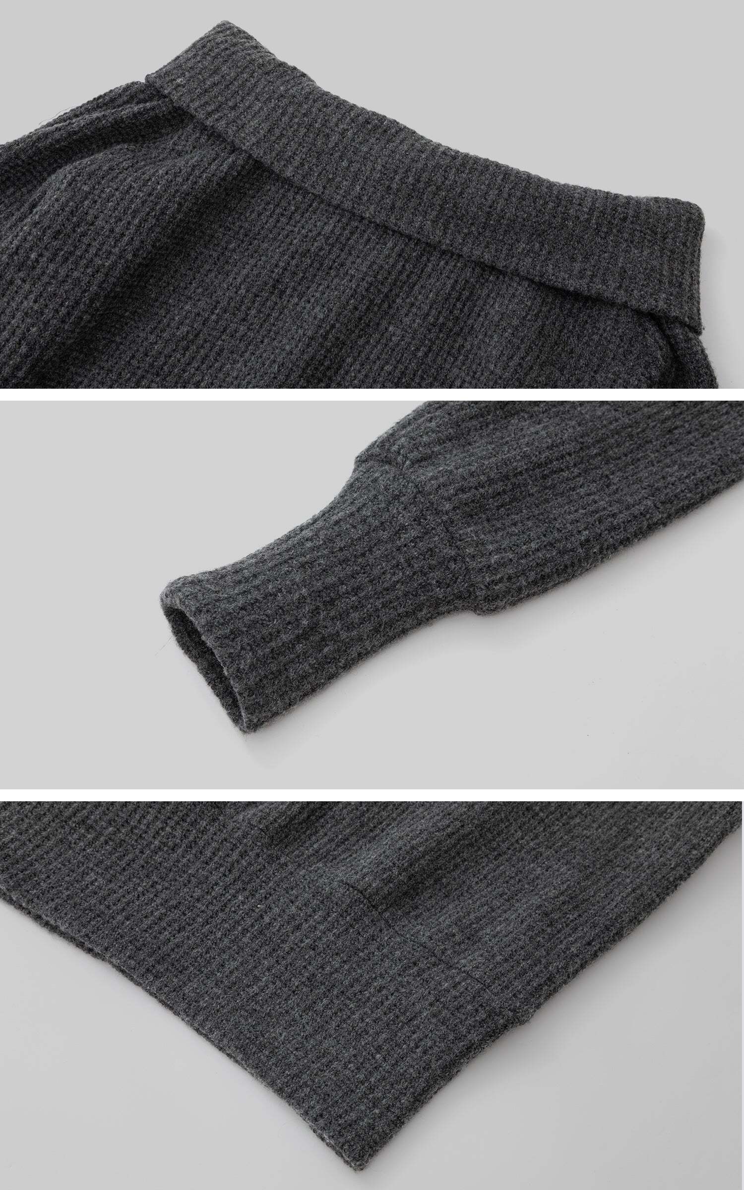 IAMXIAA Off-Shoulder Knit Sweater Charcoal Grey Pullover IAMXIAA Off-Shoulder Knit Sweater Charcoal Grey Pullover