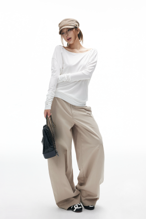 IAMXIAA Open-Back Studded Long Sleeve Top