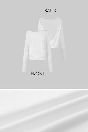 IAMXIAA Open-Back Studded Long Sleeve Top