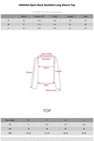 IAMXIAA Open-Back Studded Long Sleeve Top