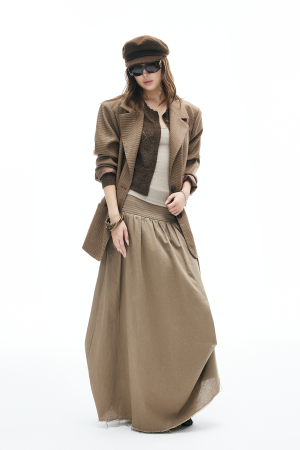 IAMXIAA Oversized Checked Blazer Jacket