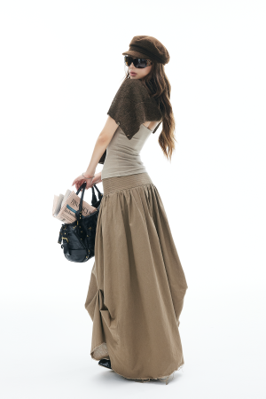 IAMXIAA Ribbed Knit Spaghetti Strap Tank Top