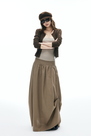 IAMXIAA Sheer Knit Button Up Cardigan