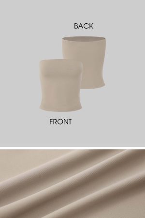 IAMXIAA Strapless Tube Top and Wide Leg Sweatpants Set Casual Streetwear Two Piece Outfit