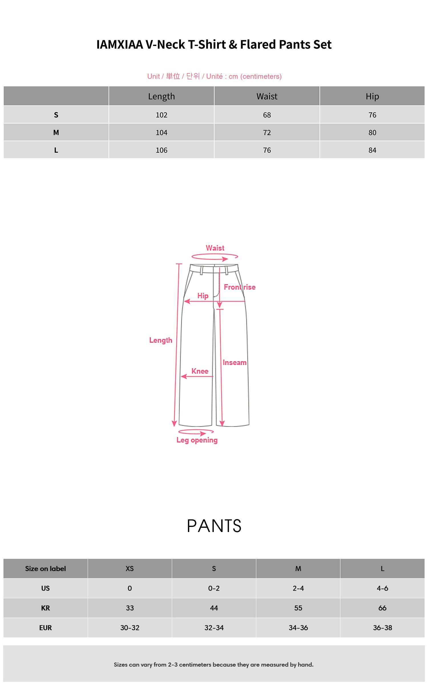 IAMXIAA V-Neck T-Shirt & Flared Pants Set IAMXIAA V-Neck T-Shirt & Flared Pants Set