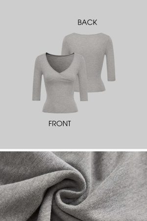 IAMXIAA V-Neck T-Shirt & Flared Pants Set