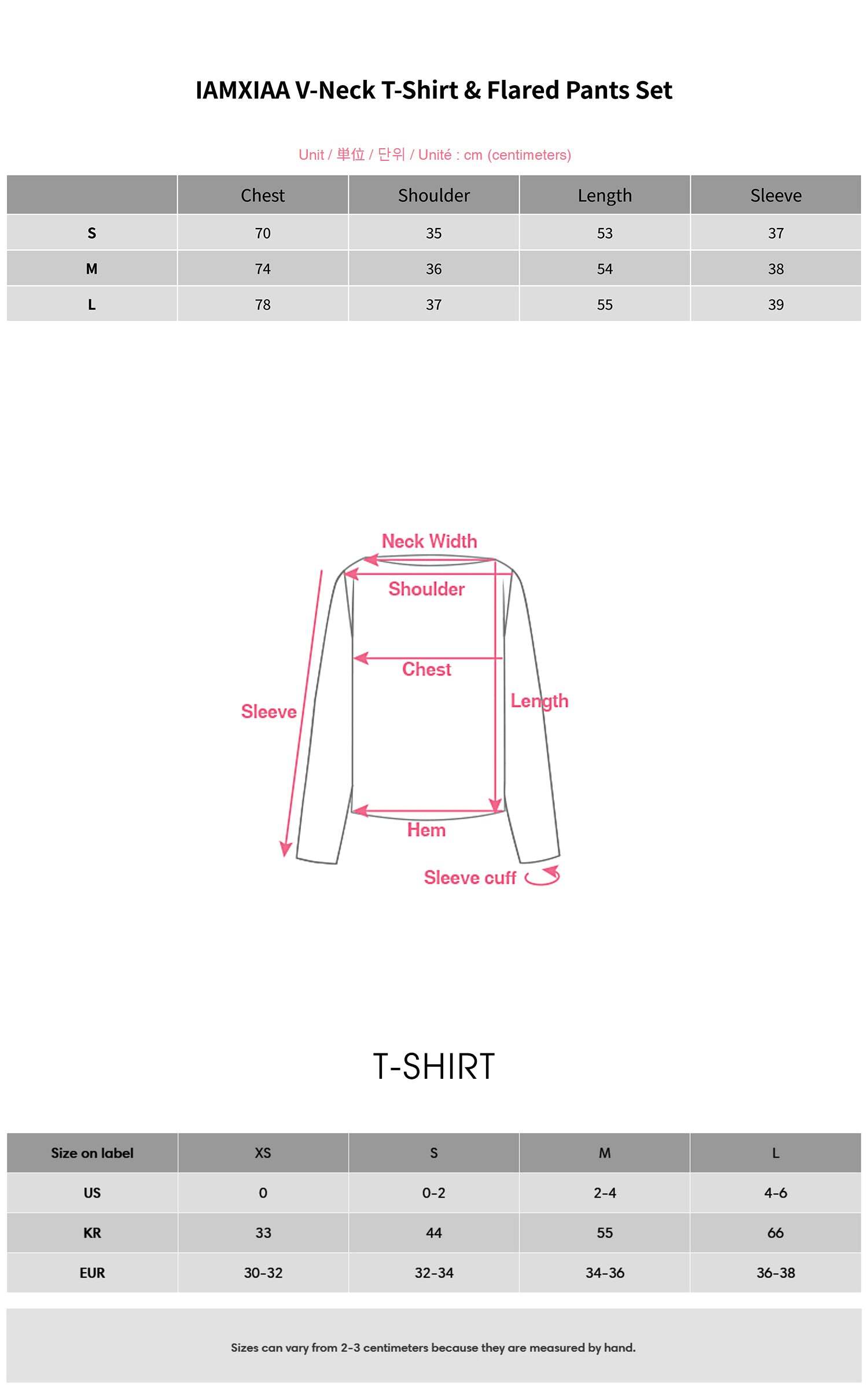 IAMXIAA V-Neck T-Shirt & Flared Pants Set IAMXIAA V-Neck T-Shirt & Flared Pants Set