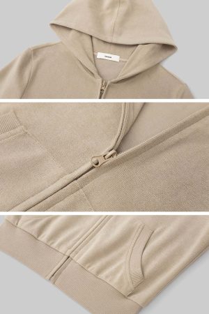 IAMXIAA Velour Zip Hoodie and Wide-Leg Pants Set