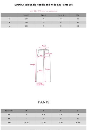 IAMXIAA Velour Zip Hoodie and Wide-Leg Pants Set