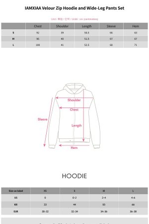 IAMXIAA Velour Zip Hoodie and Wide-Leg Pants Set