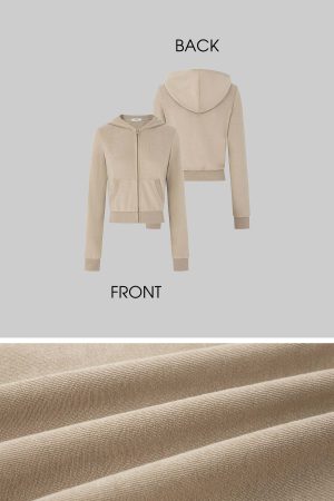 IAMXIAA Velour Zip Hoodie and Wide-Leg Pants Set