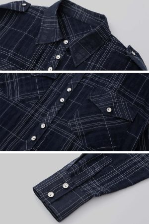 IAMXIAA Wide Leg Denim Jeans High Rise Button Fly Dark Wash Streetwear Style