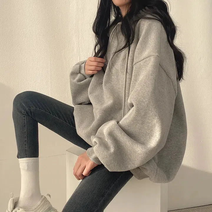 Indie Oversized Zip Up Hoodie Indie Oversized Zip Up Hoodie