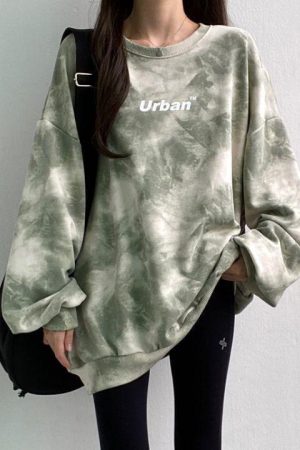 Indie Urban Print Longline Sweatshirt
