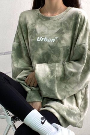 Indie Urban Print Longline Sweatshirt