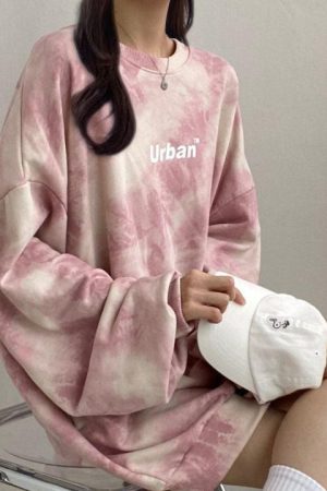 Indie Urban Print Longline Sweatshirt