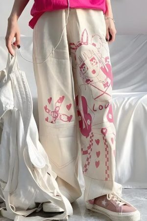Kawaii Anime Girl Printed Pants