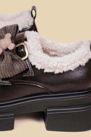Kawaii Teddy Bear Platform Oxford Shoes