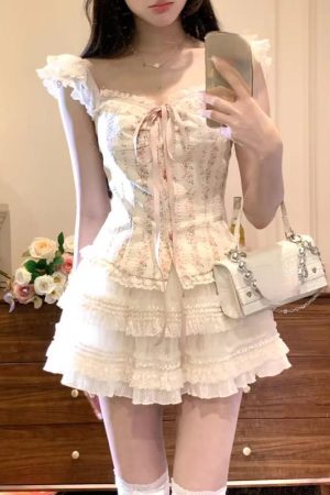 Kawaii Top & Mini Skirt Two Piece Set