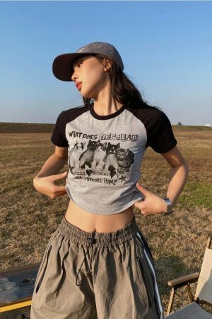 Kitty Print Crop Tee