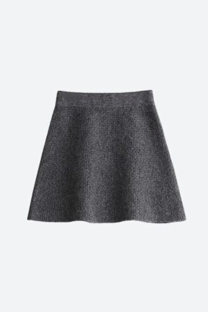 Knitted Button-Up Cardigan & Mini Skirt Two Piece Set