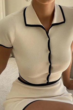 Knitted Cardigan & Mini Skirt Two Piece Set