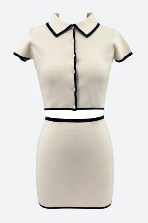 Knitted Cardigan & Mini Skirt Two Piece Set