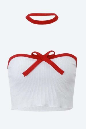 Knitted Strapless Crop Top