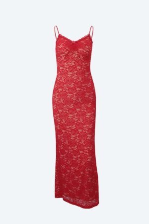 Lace Bodycon Maxi Dress