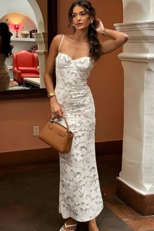 Lace Bodycon Midi Dress