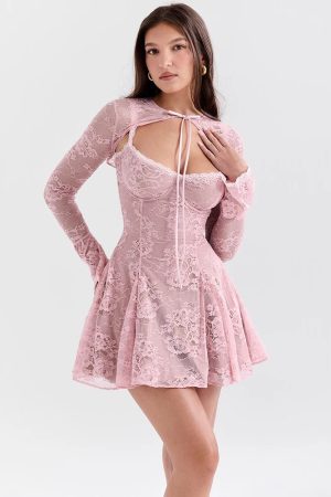 Lace Bolero Mini Dress