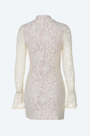 Lace Cut Out Mini Dress