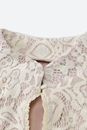 Lace Cut Out Mini Dress