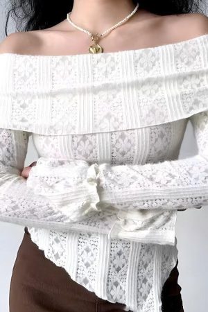 Lace Off Shoulder Top