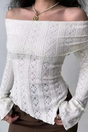 Lace Off Shoulder Top