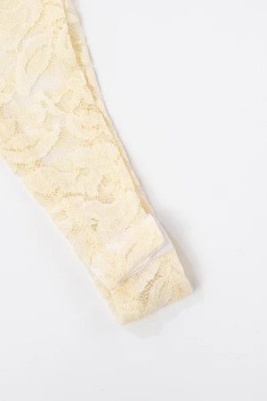 Lace Top & Bodysuit Two Piece Set