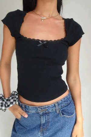 Lace Trim Baby Tee