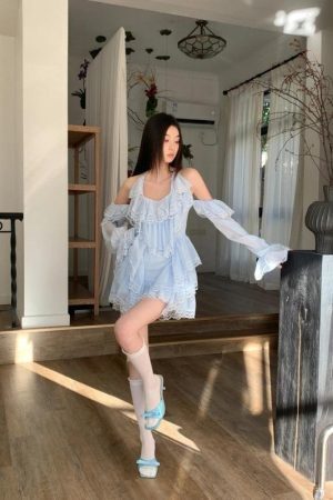 Layered Ruffled Mini Dress