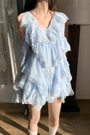 Layered Ruffled Mini Dress