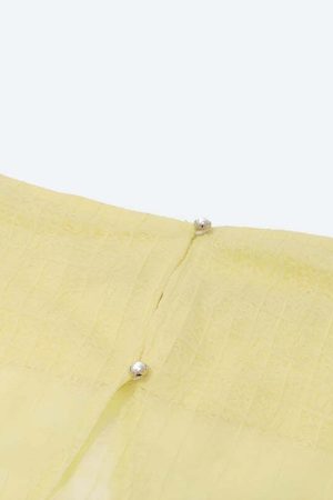 Lemon Strapless Top & Midi Skirt Two Piece Set