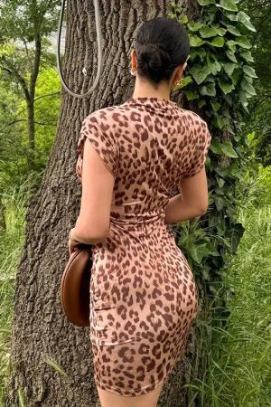 Leopard Bodycon Mini Dress