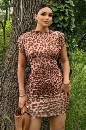 Leopard Bodycon Mini Dress