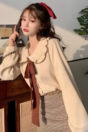 Light Academia Sweater Top