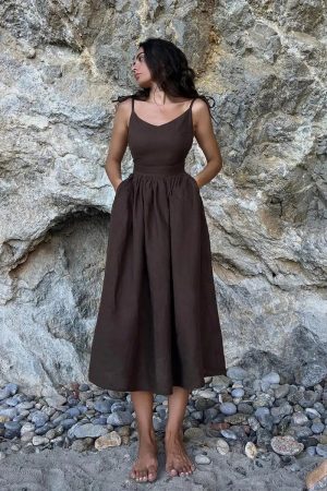 Linen Midi Dress