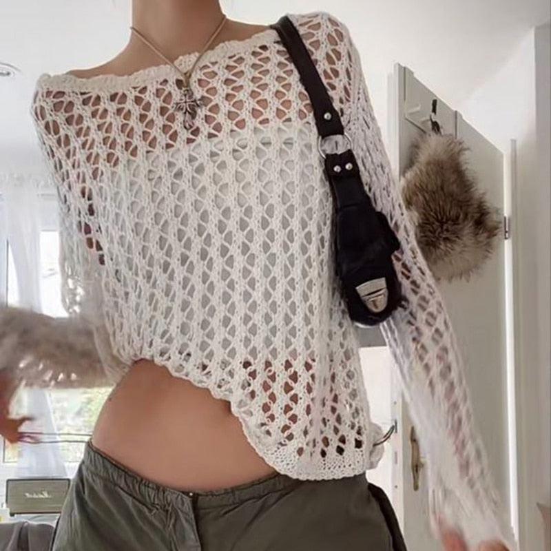 Long Sleeve Fishnet Top Long Sleeve Fishnet Top
