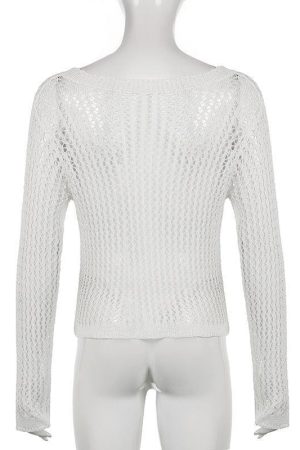 Long Sleeve Fishnet Top