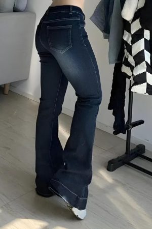 Low Rise Flare Denim Jeans